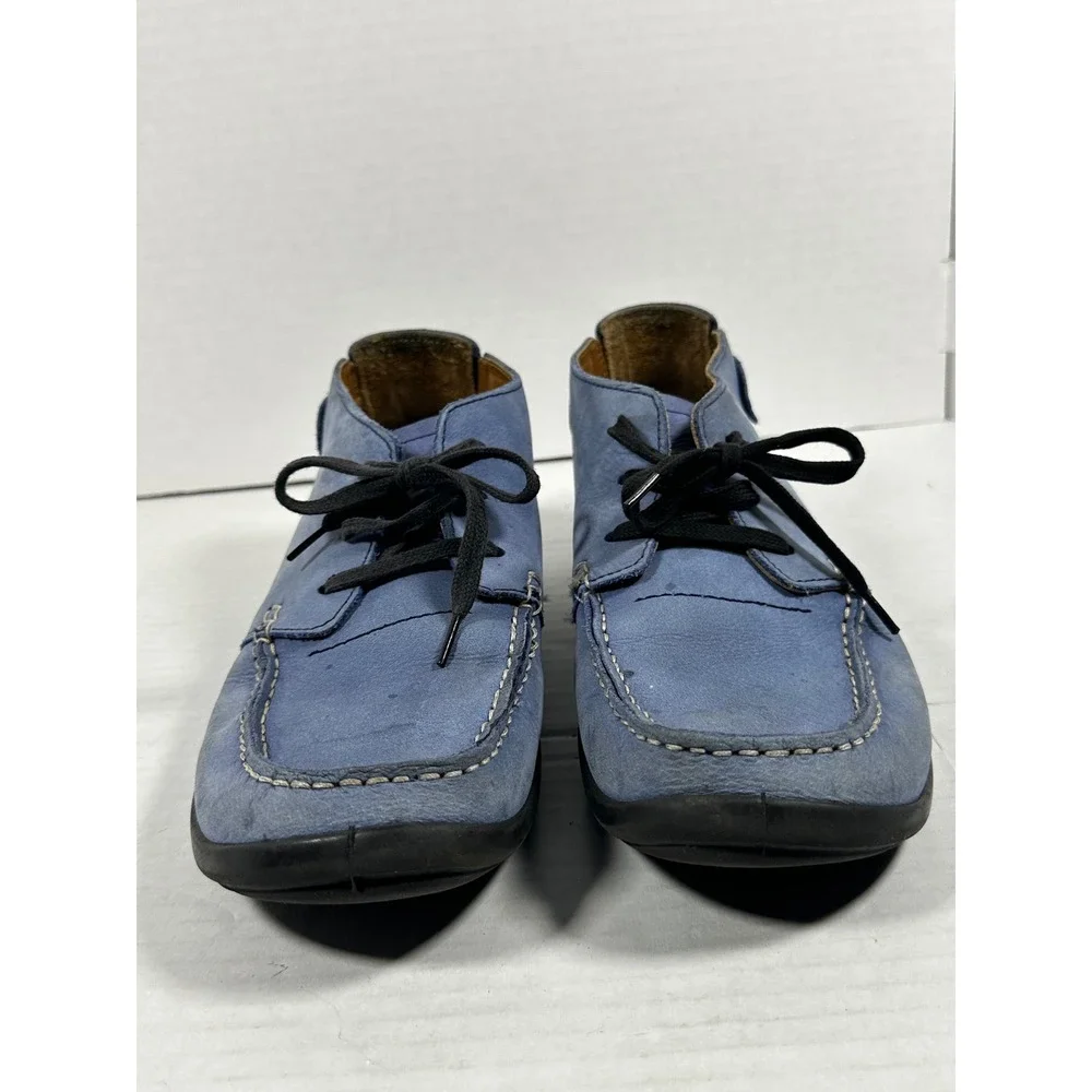 Woodland Blue Nubuck Leather‎ Chukka Boots Mens EU 42 Moc Toe Lace Up Casual